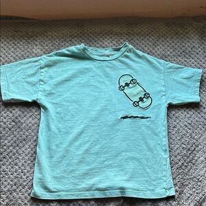 Zara Kids Turquoise Skateboard Tee